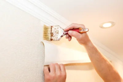 Pose de papier peint à Talon — revêtements muraux et toiles de verre